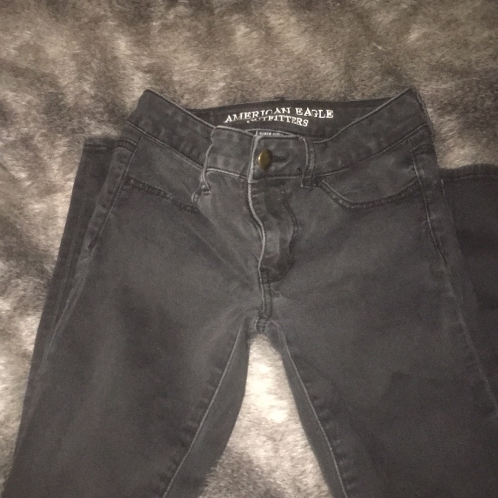 Charcoal black american eagle jeans